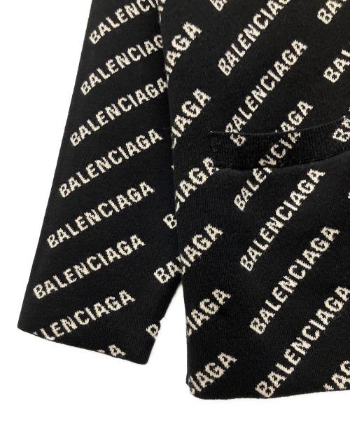 BALENCIAGA（バレンシアガ）BALENCIAGA (バレンシアガ)  BALENCIAGA ロゴジャカード コットン カーディガン ブラック サイズ:2の古着・服飾アイテム