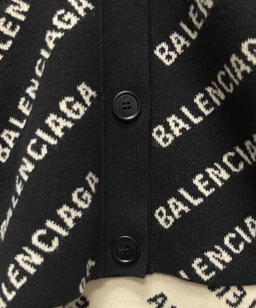 BALENCIAGA（バレンシアガ）BALENCIAGA (バレンシアガ)  BALENCIAGA ロゴジャカード コットン カーディガン ブラック サイズ:2の古着・服飾アイテム
