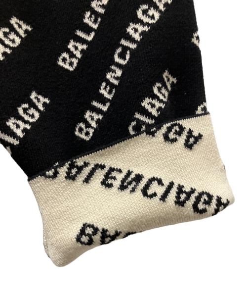 BALENCIAGA（バレンシアガ）BALENCIAGA (バレンシアガ)  BALENCIAGA ロゴジャカード コットン カーディガン ブラック サイズ:2の古着・服飾アイテム