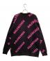 BALENCIAGA (バレンシアガ) オールオーバーロゴニット ブラック×ピンク サイズ:S：58000円