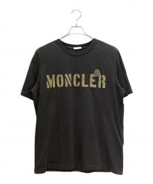 MONCLER（モンクレール）の古着「ラバーロゴ Tシャツ」｜ブラック