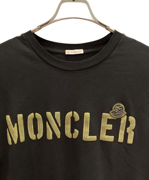 MONCLER（モンクレール）MONCLER (モンクレール) ラバーロゴ Tシャツ ブラック サイズ:Mの古着・服飾アイテム