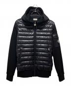 MONCLERモンクレール）の古着「MAGLIA/ダウン切替ジップパーカー」｜ブラック