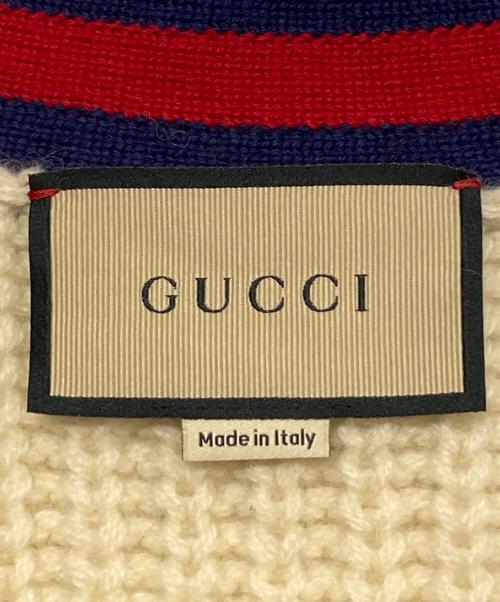 GUCCI（グッチ）GUCCI (グッチ) ケーブルカーディガン ベージュ サイズ:Mの古着・服飾アイテム