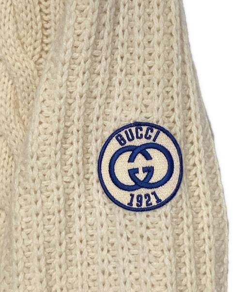 GUCCI（グッチ）GUCCI (グッチ) ケーブルカーディガン ベージュ サイズ:Mの古着・服飾アイテム