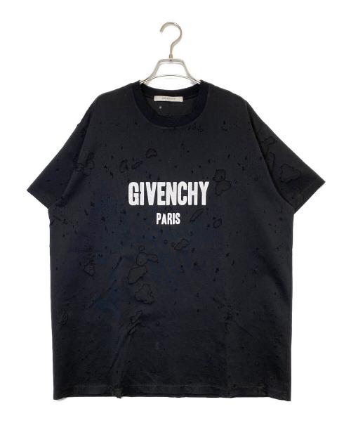 GIVENCHY（ジバンシィ）GIVENCHY (ジバンシィ) デストロイ加工Tシャツ ブラック サイズ:Lの古着・服飾アイテム