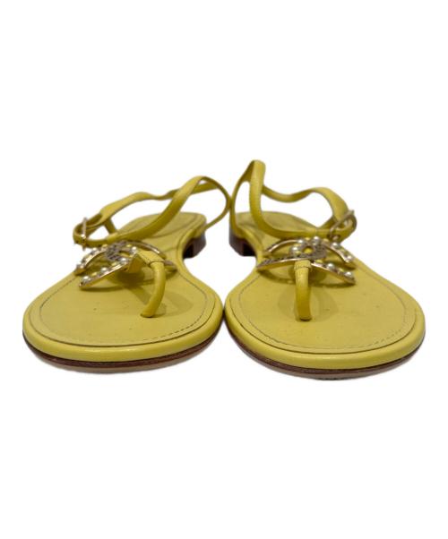 CHANEL（シャネル）CHANEL (シャネル) トングサンダル イエロー サイズ:38の古着・服飾アイテム