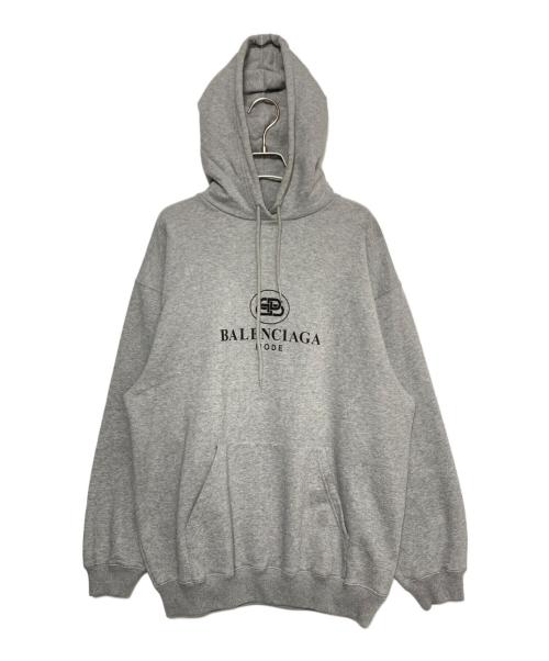 BALENCIAGA（バレンシアガ）BALENCIAGA (バレンシアガ) ロゴパーカー グレー サイズ:Sの古着・服飾アイテム