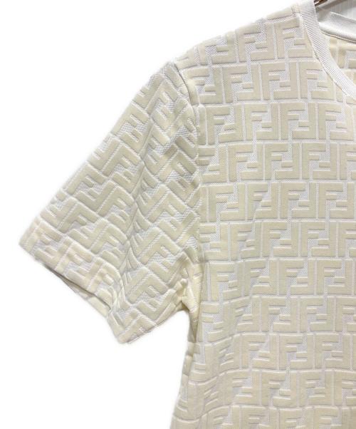 FENDI（フェンディ）FENDI (フェンディ) ズッカ柄Tシャツ/FFロゴTシャツ アイボリー サイズ:Sの古着・服飾アイテム