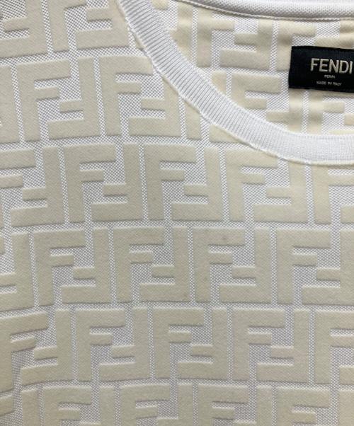 FENDI（フェンディ）FENDI (フェンディ) ズッカ柄Tシャツ/FFロゴTシャツ アイボリー サイズ:Sの古着・服飾アイテム
