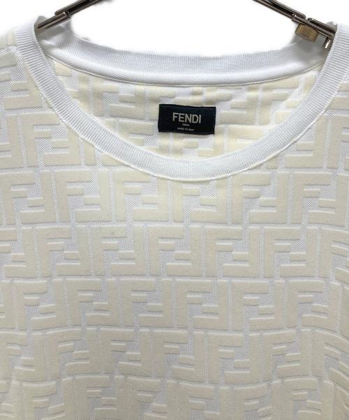 FENDI（フェンディ）FENDI (フェンディ) ズッカ柄Tシャツ/FFロゴTシャツ アイボリー サイズ:Sの古着・服飾アイテム
