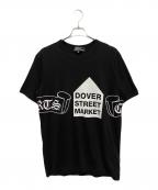 CHROME HEARTS×COMME des GARCONSクロムハーツ×コムデギャルソン）の古着「スクロールラベルロゴTシャツ」｜ブラック