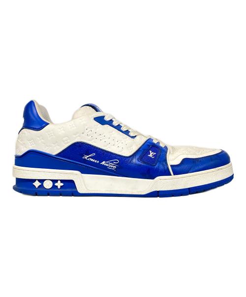 LOUIS VUITTON（ルイ ヴィトン）LOUIS VUITTON (ルイ ヴィトン) LVトレイナーラインスニーカー ブルー×ホワイト サイズ:9の古着・服飾アイテム