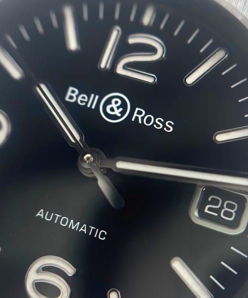 BELL&ROSS（ベルアンドロス）BELL&ROSS (ベルアンドロス) BR05 Black Steel BR05 ブラックスティール Ref:BR05 黒文字盤 サイズ:40mm/20cmの古着・服飾アイテム