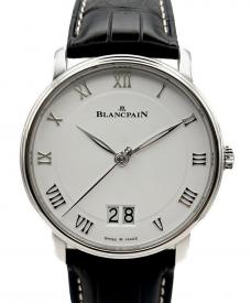 BLANCPAINブランパン）の古着「Villeret Grande Date ヴィルレ ラージデイト Ref:669-1127-55B 白文字盤 40mm」