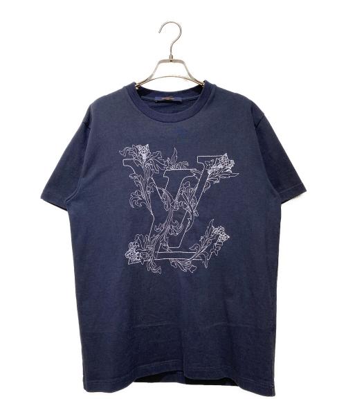 LOUIS VUITTON（ルイ ヴィトン）LOUIS VUITTON (ルイ ヴィトン) LVフラワーステッチTシャツ ネイビー サイズ:Sの古着・服飾アイテム