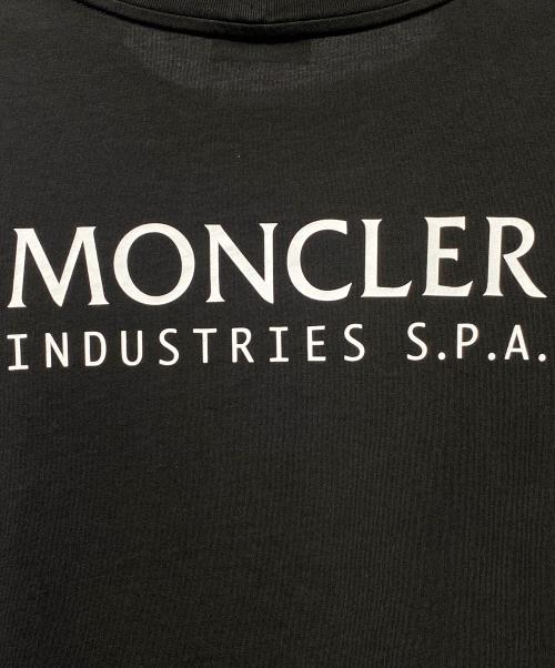 MONCLER（モンクレール）MONCLER (モンクレール) ロゴロングスリーブTシャツ ブラック サイズ:XLの古着・服飾アイテム