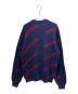 BALENCIAGA (バレンシアガ) オールオーバーロゴニット ネイビー×レッド サイズ:S：43000円
