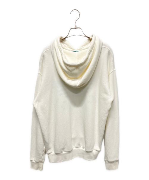 GUCCI（グッチ）GUCCI (グッチ) adidas (アディダス) ×GUCCI アディダス トレフォイル エンブロイダリー プルオーバーフーディ ホワイト×ブルー サイズ:XXSの古着・服飾アイテム
