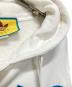 中古・古着 GUCCI (グッチ) adidas (アディダス) ×GUCCI アディダス トレフォイル エンブロイダリー プルオーバーフーディ ホワイト×ブルー サイズ:XXS：50000円