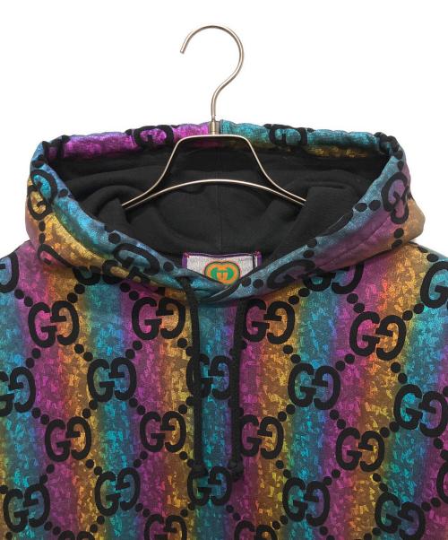 GUCCI（グッチ）GUCCI (グッチ) GG Pattern Cotton Parker /GGパターンオーロラパーカー マルチカラー サイズ:Sの古着・服飾アイテム