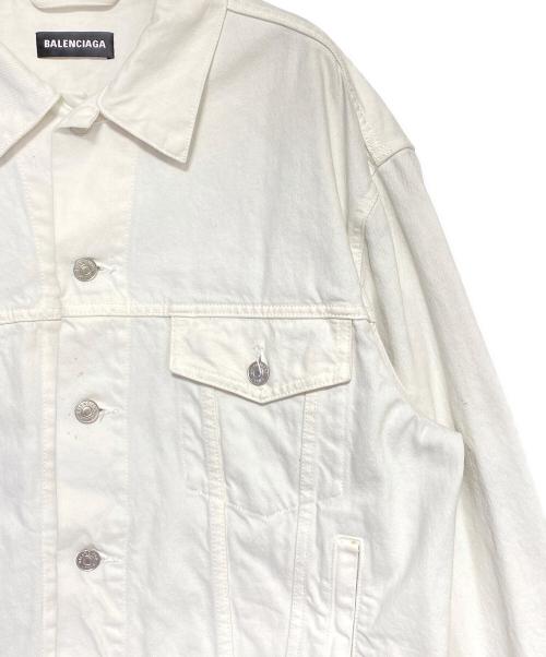BALENCIAGA（バレンシアガ）BALENCIAGA (バレンシアガ) ロゴデニムジャケット ホワイト サイズ:44の古着・服飾アイテム