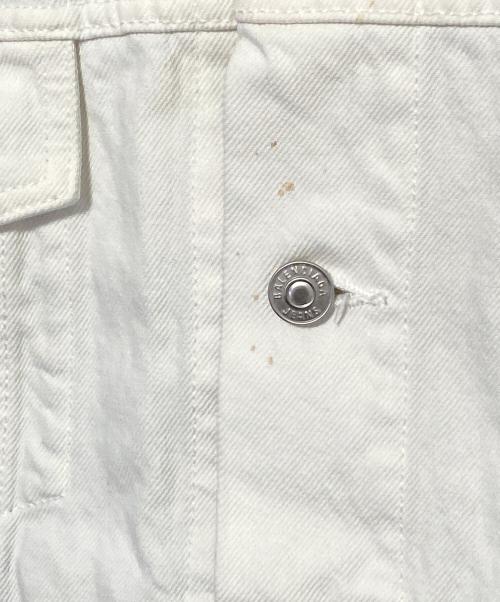 BALENCIAGA（バレンシアガ）BALENCIAGA (バレンシアガ) ロゴデニムジャケット ホワイト サイズ:44の古着・服飾アイテム