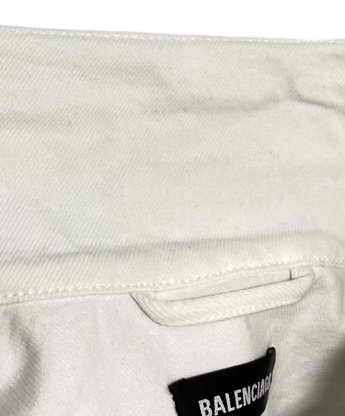 BALENCIAGA（バレンシアガ）BALENCIAGA (バレンシアガ) ロゴデニムジャケット ホワイト サイズ:44の古着・服飾アイテム