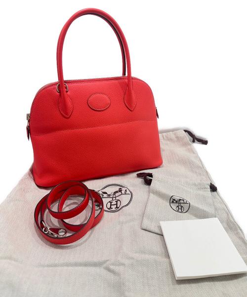 HERMES（エルメス）HERMES (エルメス) ボリード27/ローズジャイプール/シルバー金具/T刻印:2015年 ローズジャイプール サイズ:27の古着・服飾アイテム