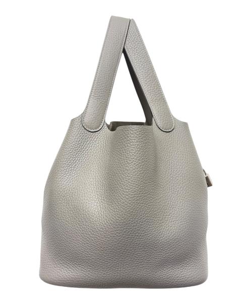 HERMES（エルメス）HERMES (エルメス) ピコタンロック MM/シルバー金具/グリエタン/トリヨンクレマンス/U刻印/2022年 グリエタン サイズ:MMの古着・服飾アイテム