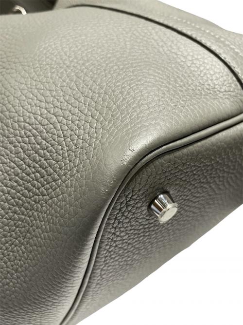 HERMES（エルメス）HERMES (エルメス) ピコタンロック MM/シルバー金具/グリエタン/トリヨンクレマンス/U刻印/2022年 グリエタン サイズ:MMの古着・服飾アイテム