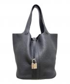 HERMESエルメス）の古着「ピコタンロックMM/シルバー金具/ブラック/D刻印」｜ブラック