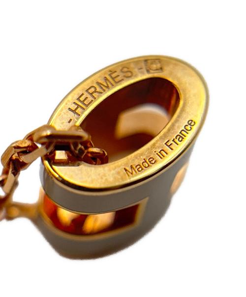 HERMES（エルメス）HERMES (エルメス) ポップアッシュHネックレス/Mini Pop H pendant グレー×ゴールドの古着・服飾アイテム