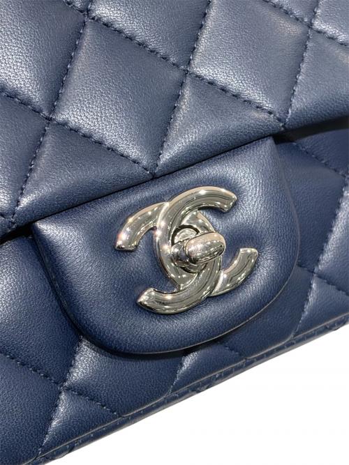 CHANEL（シャネル）CHANEL (シャネル) ミニマトラッセチェーンショルダーバッグ ネイビーシルバー金具の古着・服飾アイテム