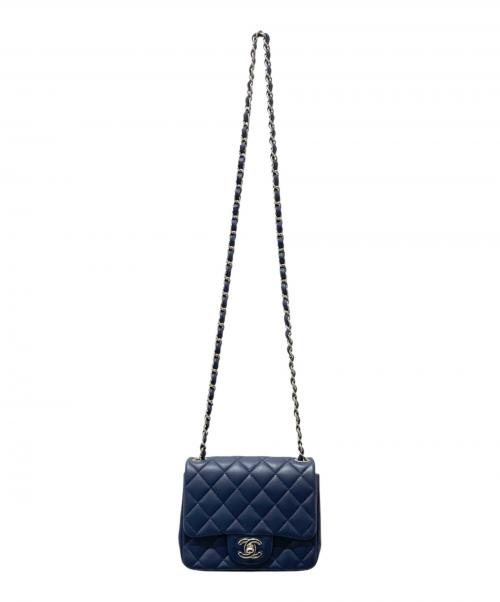 CHANEL（シャネル）CHANEL (シャネル) ミニマトラッセチェーンショルダーバッグ ネイビーシルバー金具の古着・服飾アイテム