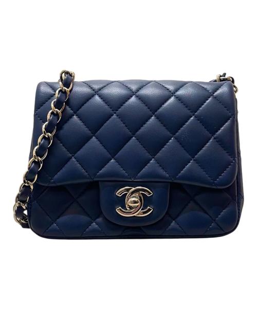 CHANEL（シャネル）CHANEL (シャネル) ミニマトラッセチェーンショルダーバッグ ネイビーシルバー金具の古着・服飾アイテム