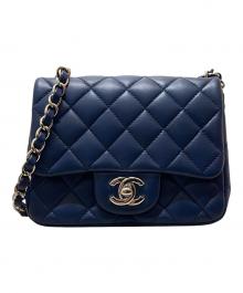 CHANEL（シャネル）の古着「ミニマトラッセチェーンショルダーバッグ」｜ネイビーシルバー金具