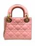 Christian Dior (クリスチャン ディオール) Lady Dior mini /  レディディオール ミニ ピンク×ゴールド金具 サイズ:ミニ/mini：320000円