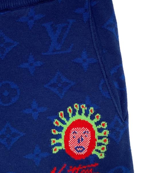 LOUIS VUITTON（ルイ ヴィトン）LOUIS VUITTON (ルイ ヴィトン) 草間彌生 (クサマヤヨイ) モノグラムフェイスハーフパンツ ブルー サイズ:Sの古着・服飾アイテム