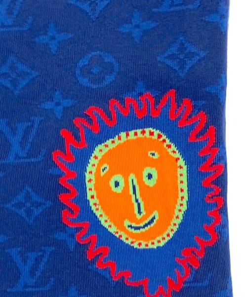 LOUIS VUITTON（ルイ ヴィトン）LOUIS VUITTON (ルイ ヴィトン) 草間彌生 (クサマヤヨイ) モノグラムフェイスハーフパンツ ブルー サイズ:Sの古着・服飾アイテム