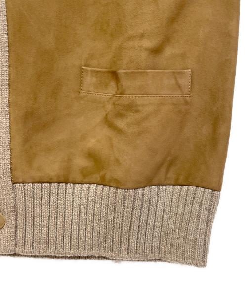 A.PRESSE（アプレッセ）A.PRESSE (アプレッセ) 23AW スウェード切替カーディガン ブラウン サイズ:2の古着・服飾アイテム