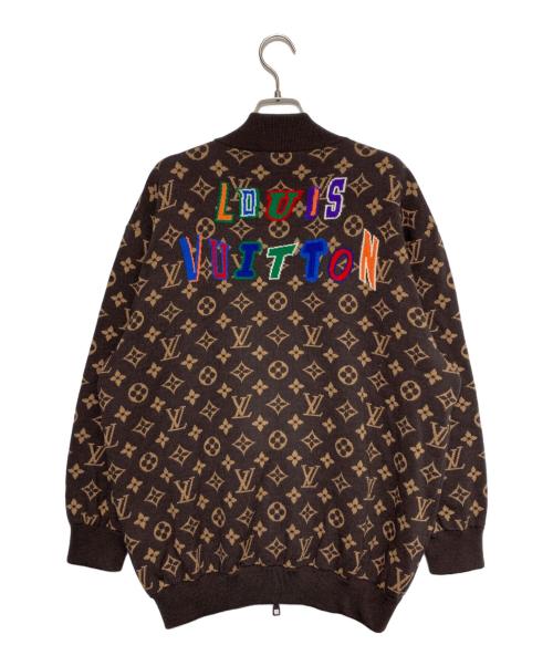 LOUIS VUITTON（ルイ ヴィトン）LOUIS VUITTON (ルイ ヴィトン) NBA (エヌビーエー) モノグラムニットブルゾン ブラウン サイズ:XLの古着・服飾アイテム