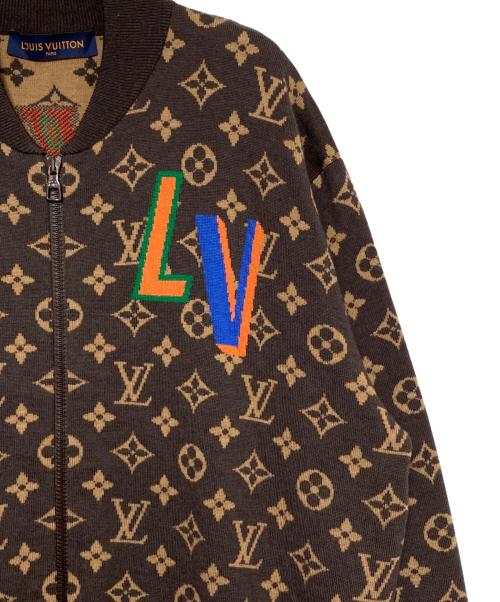 LOUIS VUITTON（ルイ ヴィトン）LOUIS VUITTON (ルイ ヴィトン) NBA (エヌビーエー) モノグラムニットブルゾン ブラウン サイズ:XLの古着・服飾アイテム