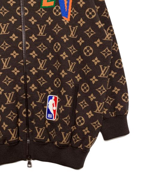 LOUIS VUITTON（ルイ ヴィトン）LOUIS VUITTON (ルイ ヴィトン) NBA (エヌビーエー) モノグラムニットブルゾン ブラウン サイズ:XLの古着・服飾アイテム