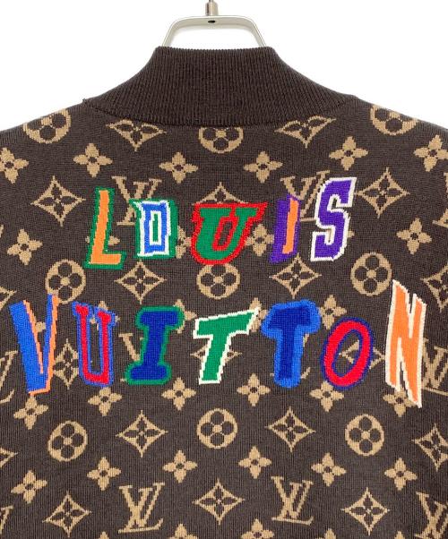LOUIS VUITTON（ルイ ヴィトン）LOUIS VUITTON (ルイ ヴィトン) NBA (エヌビーエー) モノグラムニットブルゾン ブラウン サイズ:XLの古着・服飾アイテム