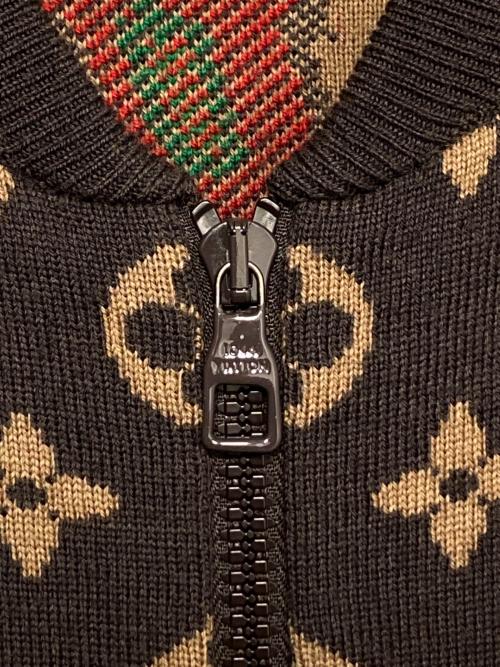 LOUIS VUITTON（ルイ ヴィトン）LOUIS VUITTON (ルイ ヴィトン) NBA (エヌビーエー) モノグラムニットブルゾン ブラウン サイズ:XLの古着・服飾アイテム