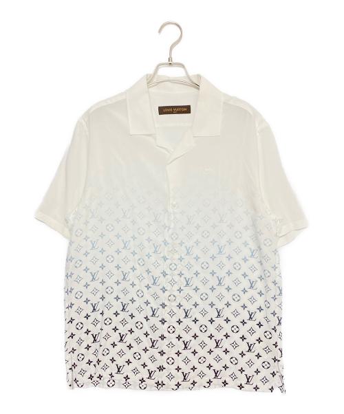 LOUIS VUITTON（ルイ ヴィトン）LOUIS VUITTON (ルイ ヴィトン) FRAGMENT DESIGN (フラグメントデザイン) モノグラムオープンカラーシャツ ホワイト サイズ:Mの古着・服飾アイテム