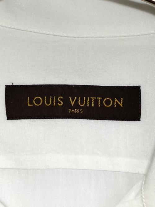 LOUIS VUITTON（ルイ ヴィトン）LOUIS VUITTON (ルイ ヴィトン) FRAGMENT DESIGN (フラグメントデザイン) モノグラムオープンカラーシャツ ホワイト サイズ:Mの古着・服飾アイテム