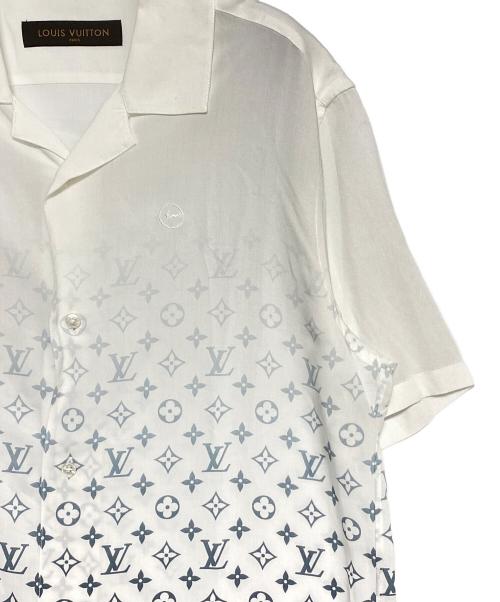 LOUIS VUITTON（ルイ ヴィトン）LOUIS VUITTON (ルイ ヴィトン) FRAGMENT DESIGN (フラグメントデザイン) モノグラムオープンカラーシャツ ホワイト サイズ:Mの古着・服飾アイテム