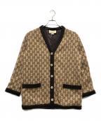 GUCCIグッチ）の古着「GGウールカーディガン」｜ブラウン